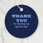 Logo für Navy Blue Name Geschenkanhänger (Rückseite)