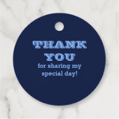 Logo für Navy Blue Name Geschenkanhänger (Rückseite)