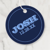 Logo für Navy Blue Name Geschenkanhänger (Vorderseite)