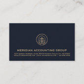 Logo für Navy Blue und Gold Siegel Visitenkarte (Vorderseite)