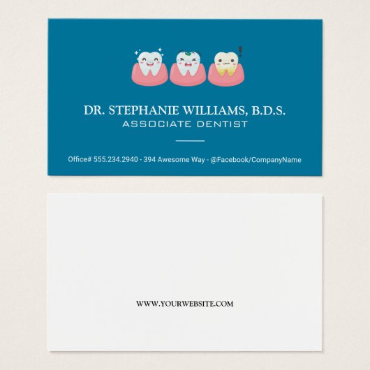 Logo für niedliche Zähne (Vorne & Hinten)