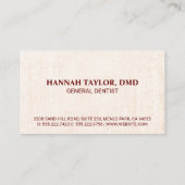 Logo für niedliche Zahnprüfung | Zahnmedizin Visitenkarte (Rückseite)