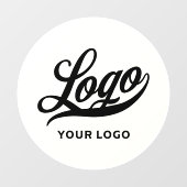 Logo für "Off White Circle Simple Business Company Fensteraufkleber (Blatt)