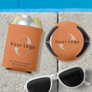 Logo für Orange + Black Text Company Business Can  Dosenkühler