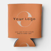 Logo für Orange + Black Text Company Business Can  Dosenkühler (Vorderseite)