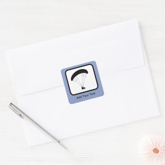 Logo für Paraglider Quadratischer Aufkleber (Umschlag)