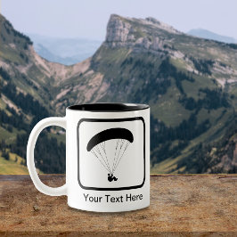 Logo für Paraglider Zweifarbige Tasse