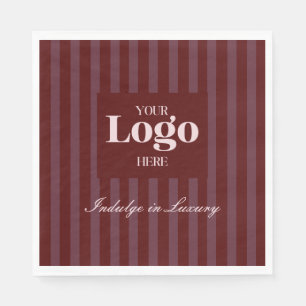 Logo für Pasteten-Shop Luxus-Bordeaux-Streifen Serviette