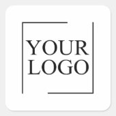 Logo für personalisierte Hochzeiten Quadratischer Aufkleber (Vorderseite)