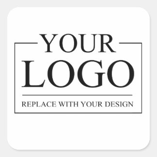 Logo für personalisierte Hochzeiten Quadratischer Aufkleber