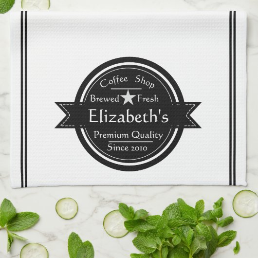 Logo für personalisierte Kaffeestuben Geschirrtuch (Gefaltet)