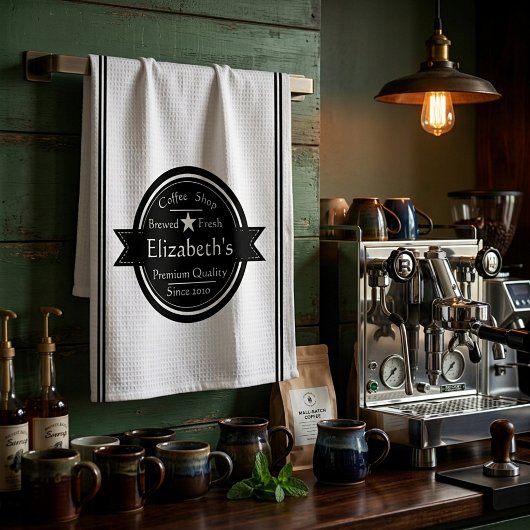 Logo für personalisierte Kaffeestuben Geschirrtuch