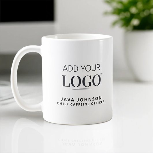 Logo für personalisierte Mitarbeiter und Position Kaffeetasse