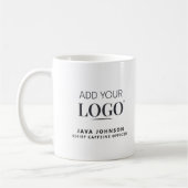 Logo für personalisierte Mitarbeiter und Position Kaffeetasse (Links)