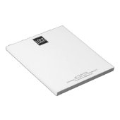 Logo für personalisierte Unternehmen Notizblock (angewinkelt)