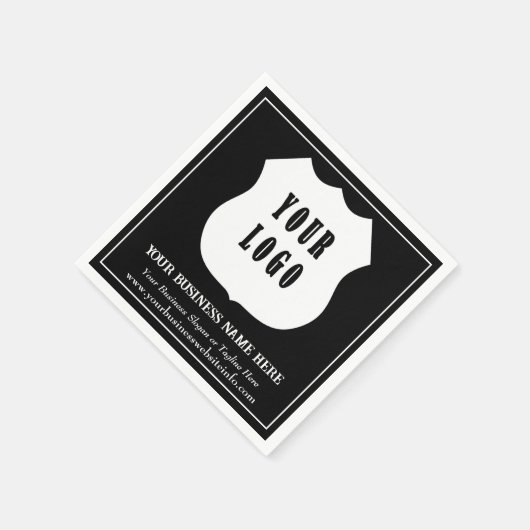 Logo für personalisierte Unternehmen Serviette (Ecke)