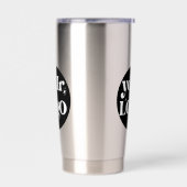 Logo für personalisierte Unternehmen Thermobecher (Links)