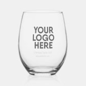Logo für personalisierte Unternehmen Weinglas Ohne Stiel (Vorderseite)