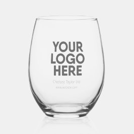 Logo für personalisierte Unternehmen Weinglas Ohne Stiel