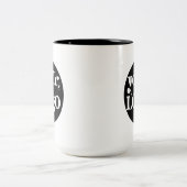 Logo für personalisierte Unternehmen Zweifarbige Tasse (Mittel)
