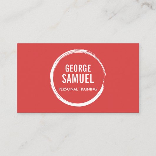 LOGO FÜR PERSÖNLICHE TRAINER CHALK SKETCH VISITENKARTE (Vorderseite)