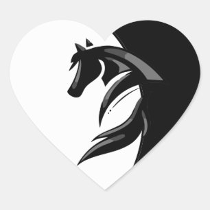 Logo für Pferde mit Heart Heart Sticker