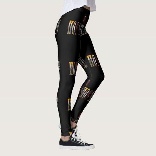 Logo für Pferde und Pferde, schwarz Leggings (Rechts)