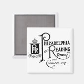 Logo für Philadelphia und Reading Railway Magnet (Vorderseite/Rückseite)