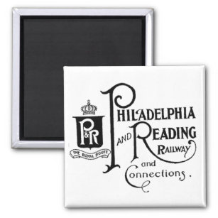 Logo für Philadelphia und Reading Railway Magnet