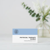Logo für Physiotherapieklinik mit QR-Code Visitenkarte (Stehend Vorderseite)