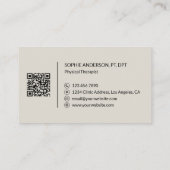 Logo für Physiotherapieklinik mit QR-Code Visitenkarte (Rückseite)