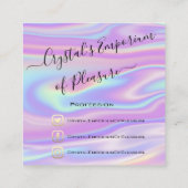 Logo für physische Bildung Holograph Social Gender Quadratische Visitenkarte (Rückseite)