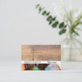 Logo für Pinsel | Künstlerisch | Holz Visitenkarte (Stehend Vorderseite)