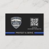 Logo für QR-Code der Strafverfolgung Polizeibeamte Visitenkarte (Rückseite)