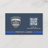 Logo für QR-Code der Strafverfolgung Polizeibeamte Visitenkarte (Rückseite)