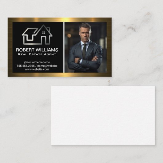 Logo für Real Anwesen House | Geschäftsmann Visitenkarte (Vorne/Hinten)