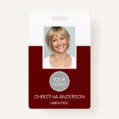 Logo für Red Employee Foto Corporate Work Ausweis (Vorderseite)
