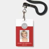 Logo für Red Employee Foto Corporate Work Ausweis (Vorderseite mit Lanyard)