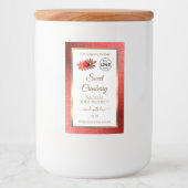 Logo für Red Metallic Glitzer White Product Labels Lebensmitteletikett (Vorderseite)