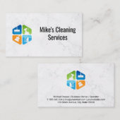 Logo für Reinigungsdienste | Sauberkeit im Haus Visitenkarte (Vorne/Hinten)