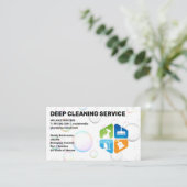 Logo für Reinigungsdienste | Textfeld Hintergrund Visitenkarte (Stehend Vorderseite)