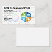 Logo für Reinigungsdienste | Textfeld Hintergrund Visitenkarte (Vorne/Hinten)