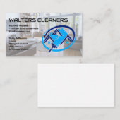 Logo für Reinigungsdienste | Wohnzimmer | Maid Visitenkarte (Vorne/Hinten)