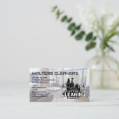 Logo für Reinigungsdienste | Wohnzimmer Visitenkarte (Stehend Vorderseite)
