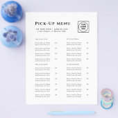 Logo für Restaurantmitnahme | Minimalistischer Cat Flyer (Einzeln)