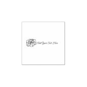 Logo für Rose für kleine Unternehmen Gummistempel (Prägung)