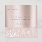 Logo für Rose-Glitzer Telefonnummerkarte (Rückseite)