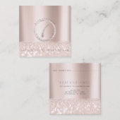 Logo für Rose-Glitzer Telefonnummerkarte (Vorne/Hinten)