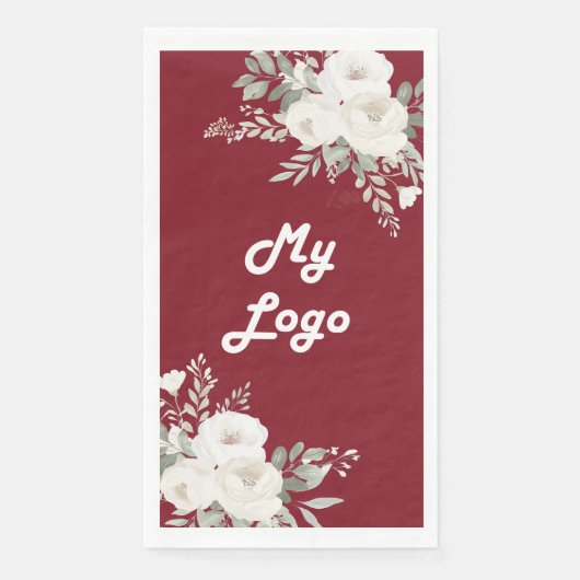 Logo für Rot-Weiß-Blumengeschäfte Serviette (Vorderseite)