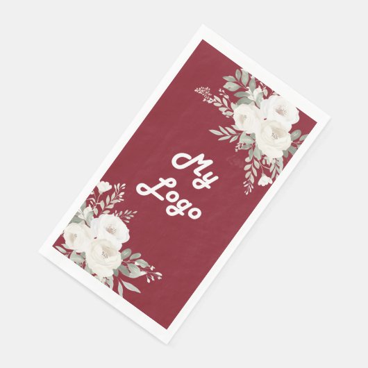 Logo für Rot-Weiß-Blumengeschäfte Serviette (Ecke)